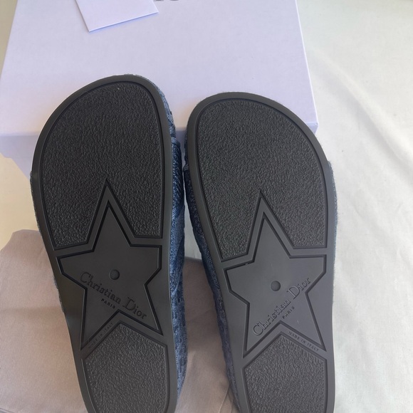 REAL Christian Dior Oblique DWay Platform Sandals Sizes 38 US 8 Denim New - Picture 10 of 15